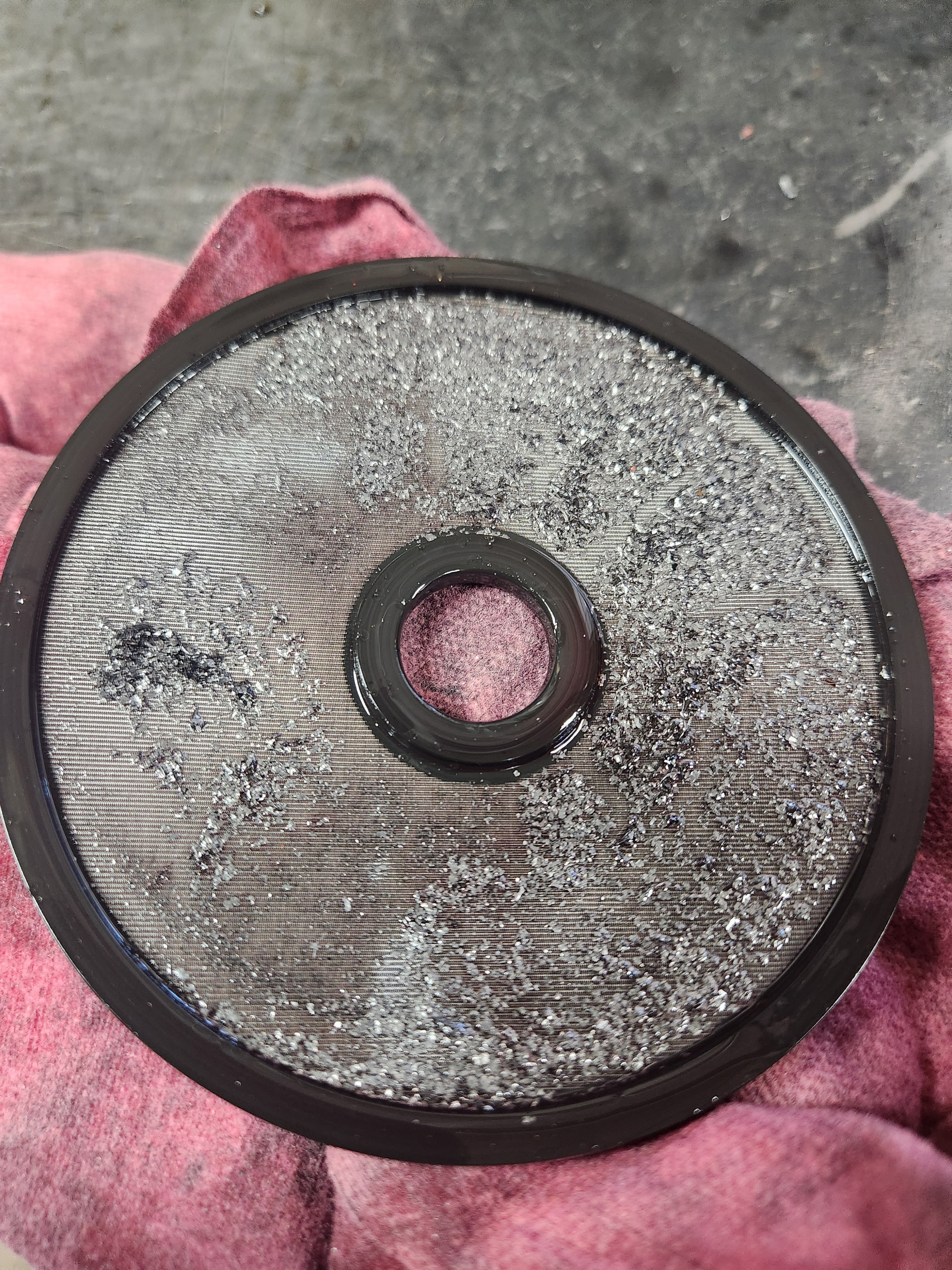 Transmission fluid condition comparison showing degraded fluid at Riley Auto Care San Marcos TX
